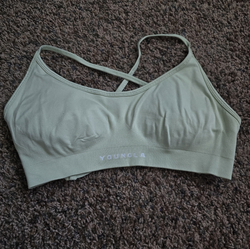 Youngla Green Racerback Bra